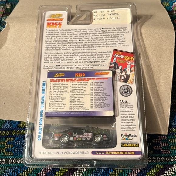 KISS Race Car, Gene Simmons, bonus Photo Card. Rock pop culture collectible - Picture 3 of 7